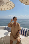 Dress Rose Camel