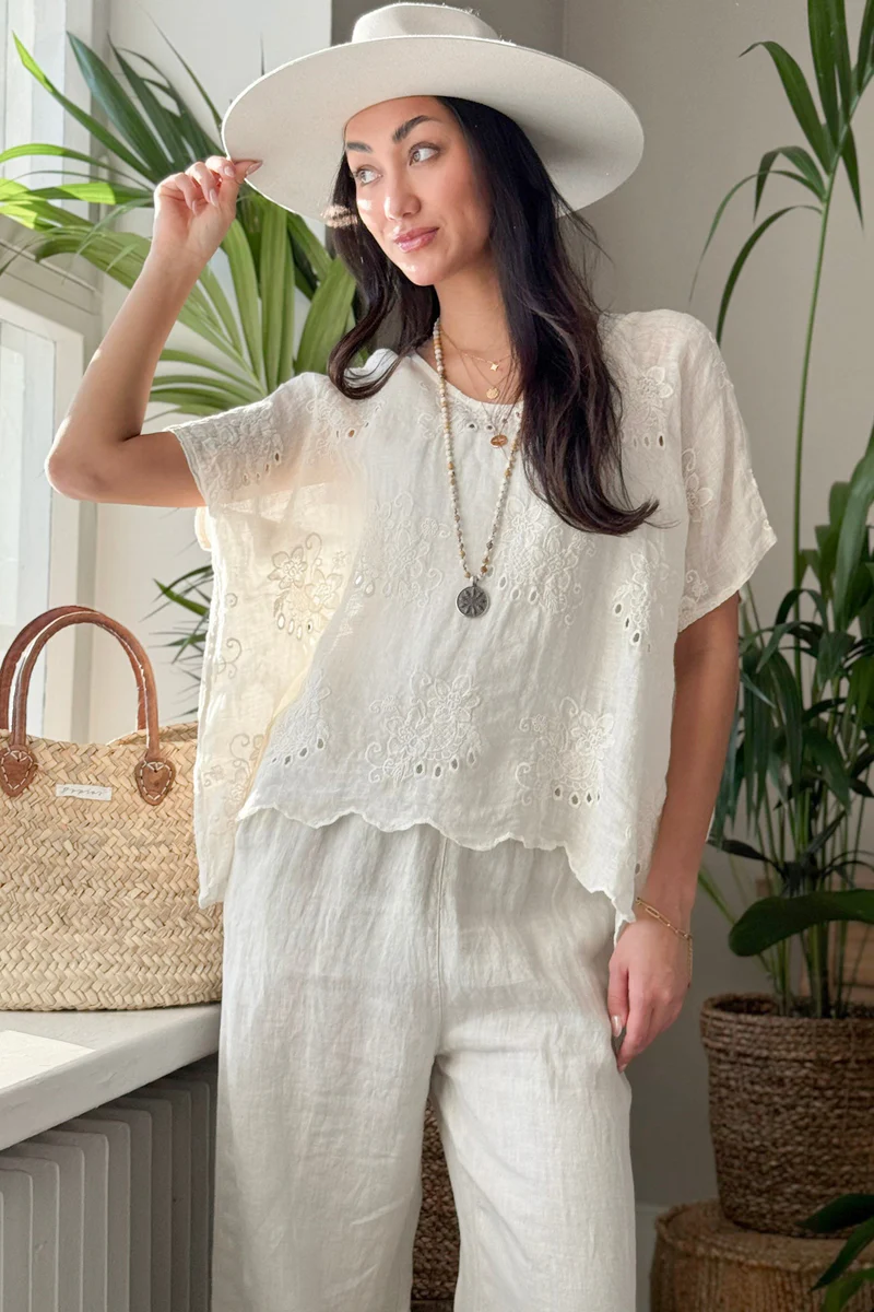 Bypias blouse Delphie vanille