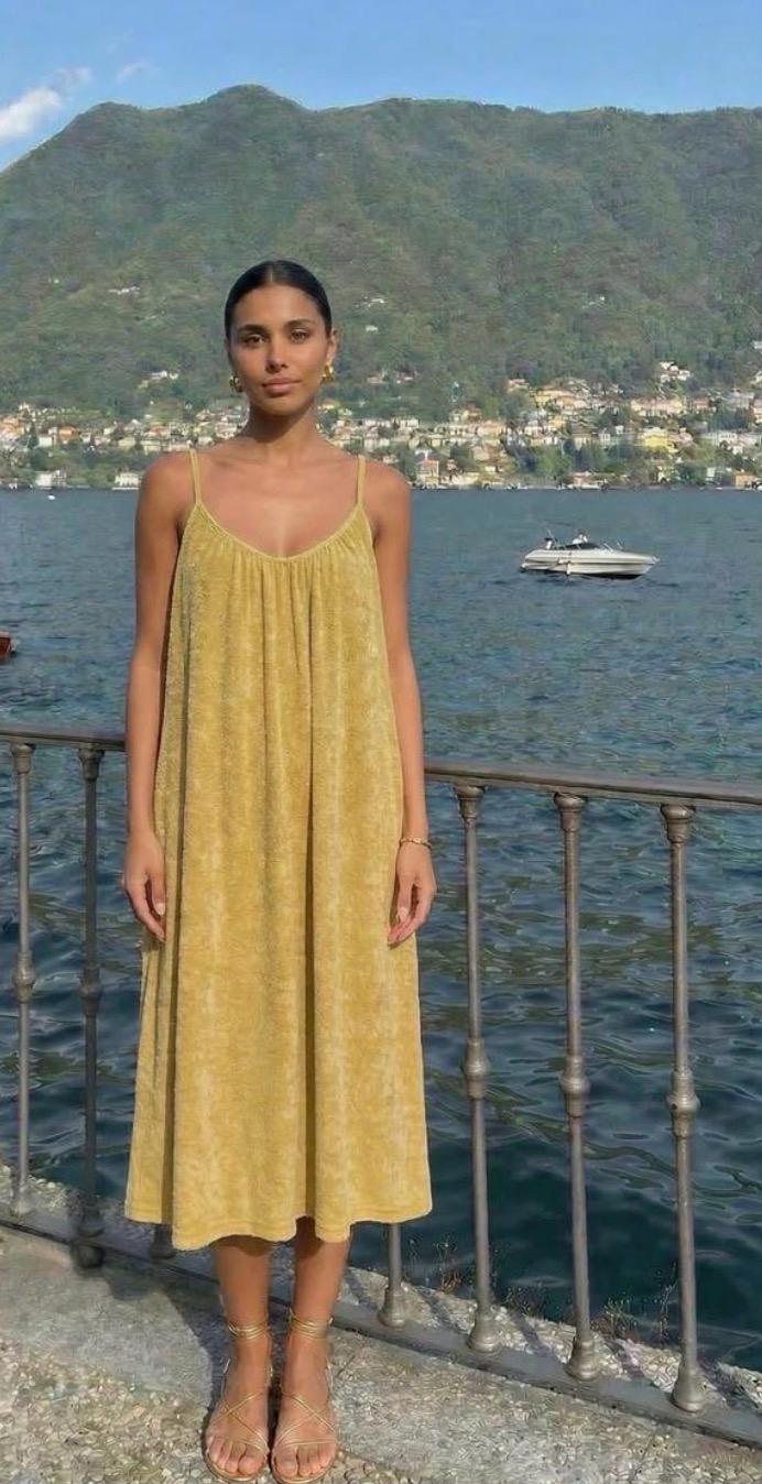 Beachdress model Terry camel