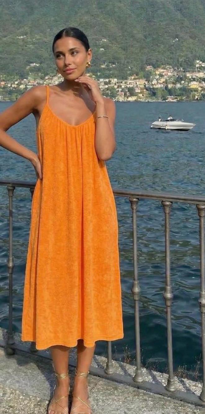 Beachdress model Terry oranje