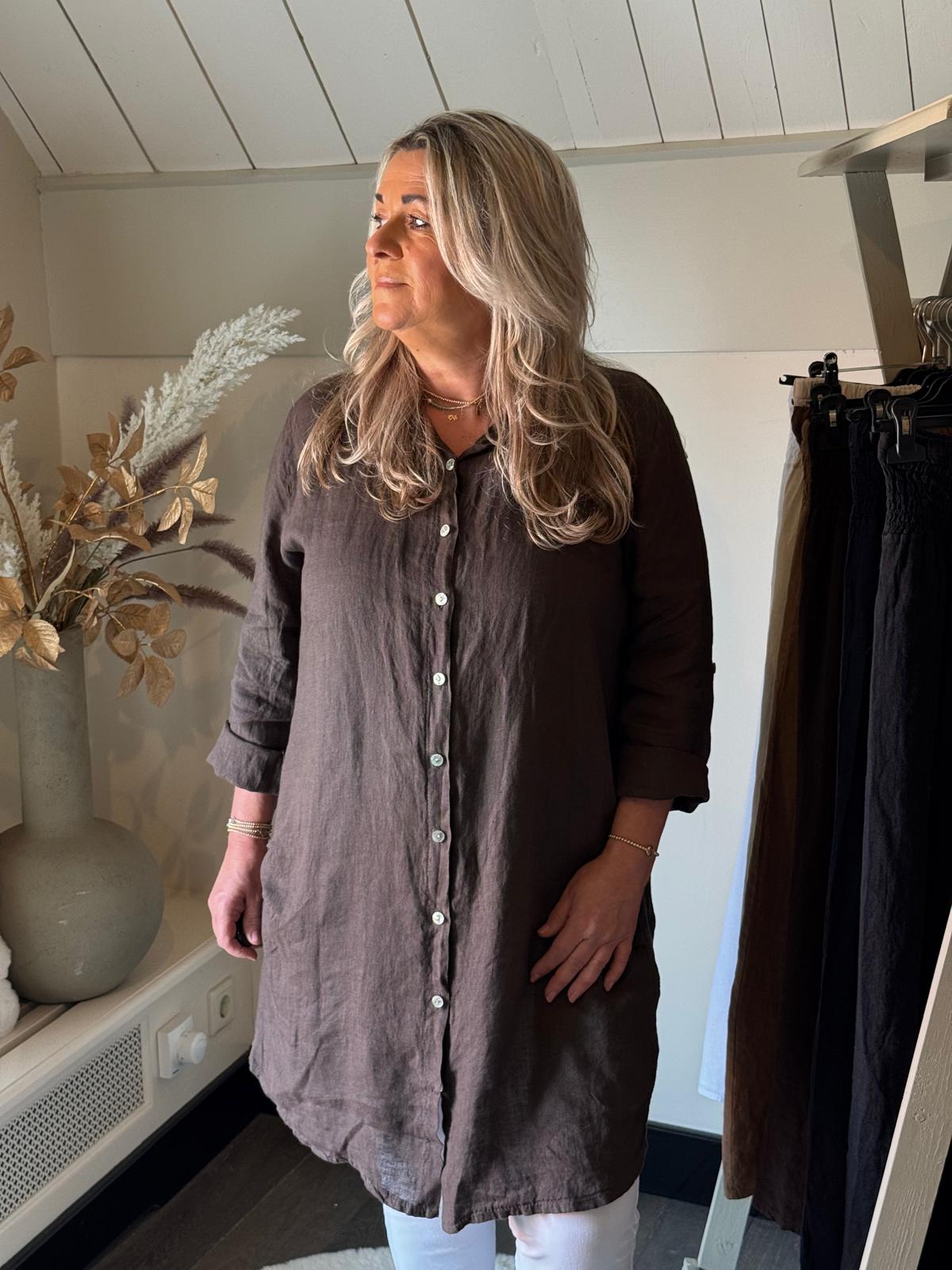 Tuniek Blouse Vadella chocolade